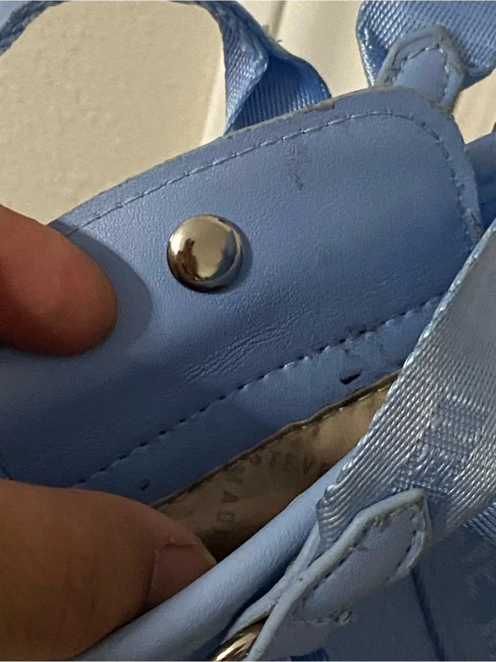 STEVE MADDEN Periwinkle Blue Faux Leather Mini Purse